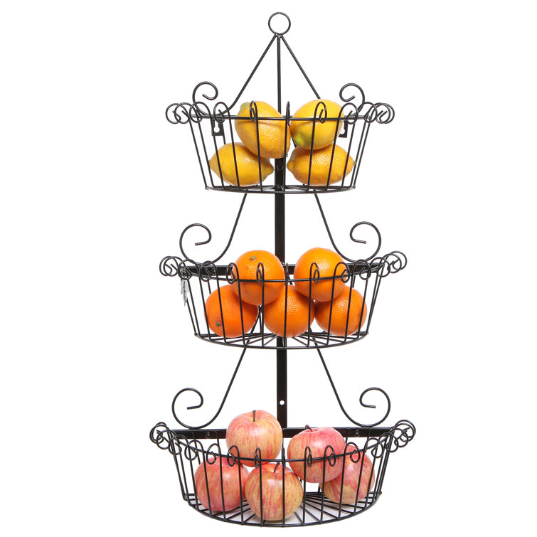 Red Barrel Studio® Wall Hanging Fruit Bowl 3 Tier Basket Wayfair Canada